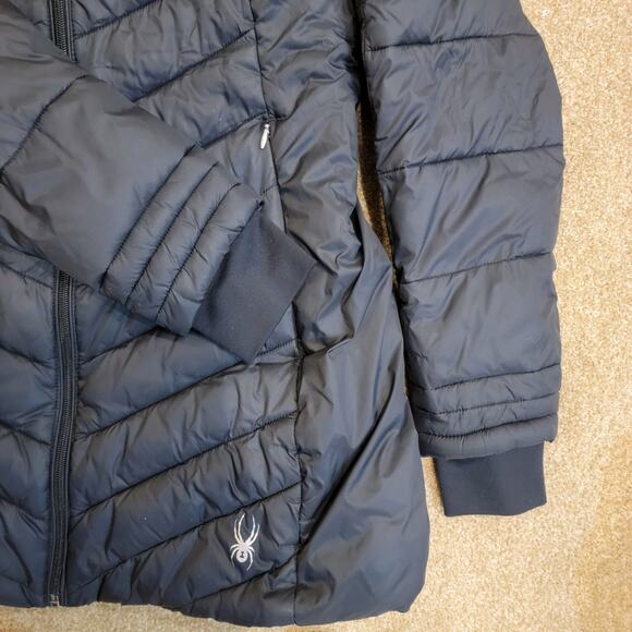 Jacket Spyder Women’s Hooded Black jacket In Size Small - Picture 3 of 9